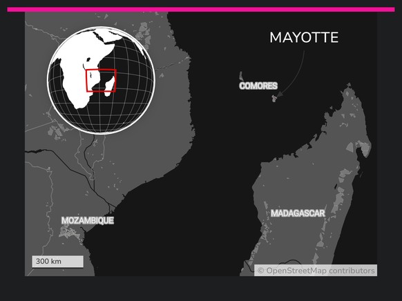 Mayotte, carte de situation.