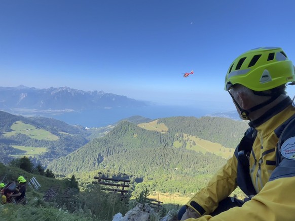 J&#039;ai participé à un exercice avec Air-Glaciers et la section montreusienne du Secours alpin romand.