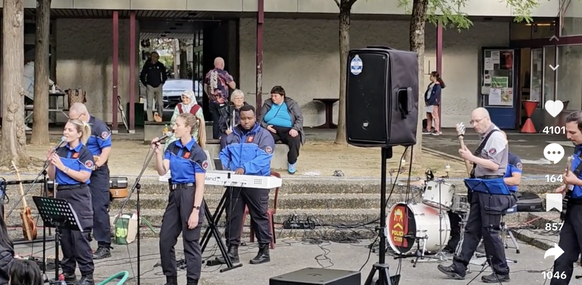 La police de Lausanne en concert à la Bourdonnette en septembre 2023