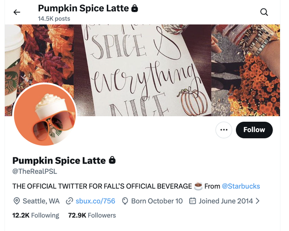 Le breuvage possède même son propre compte X et Instagram, @TheRealPSL.