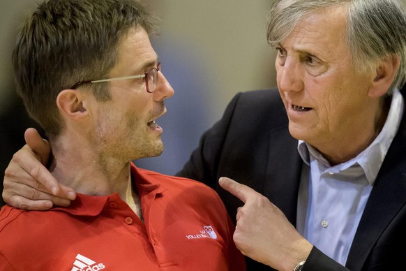 Georges-André Carrel (à droite) est une figure du volleyball européen.