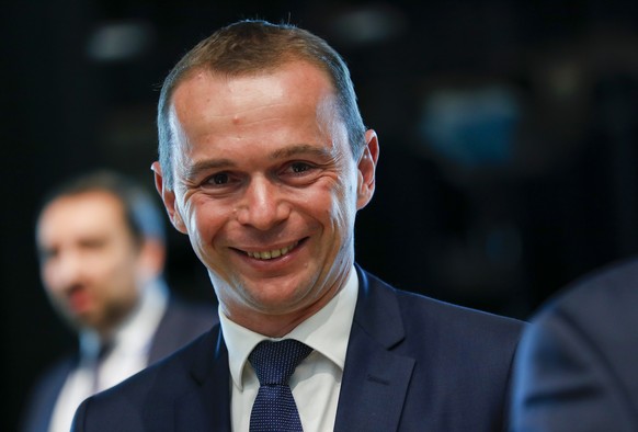 epa10015525 French Minister for Labour, Full Employment and Economic Inclusion Olivier Dussopt attends the Employment, Social Policy, Health and Consumer Affairs Council (EPSCO) in Luxembourg, 16 June ...