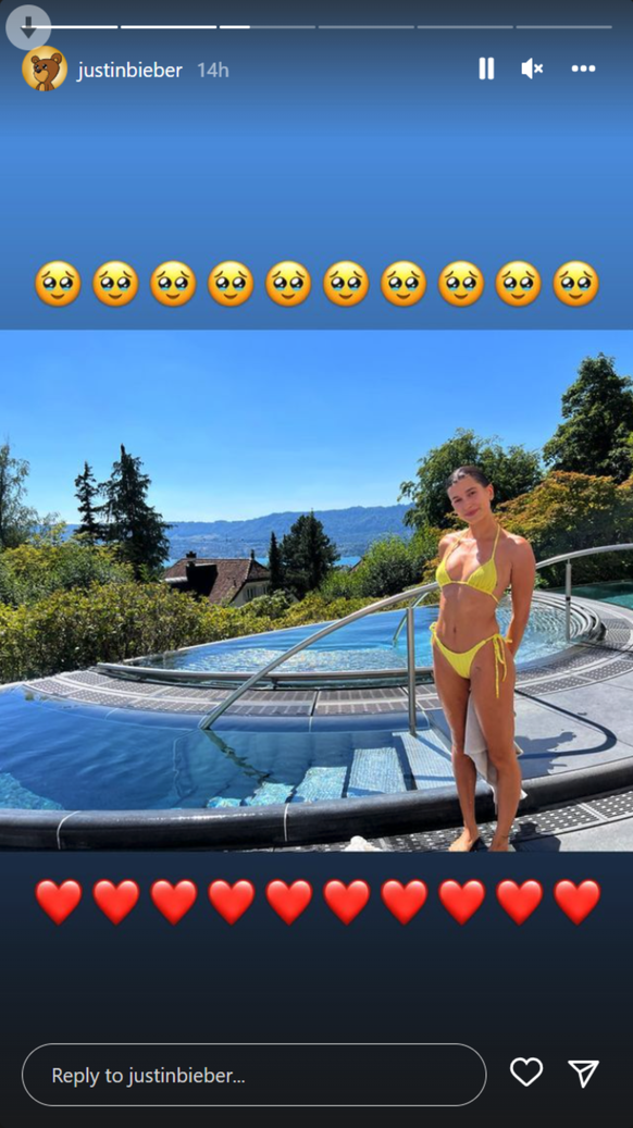 C'est aussi les emojis que j'emploierais face à la piscine du Dolder Grand.