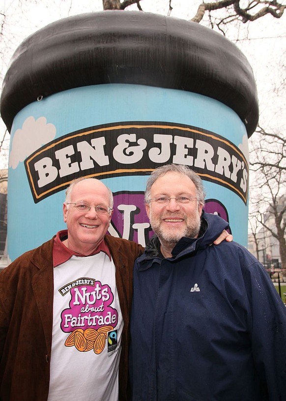 Ben Cohen et Jerry Greenfield le 18 février 2008 à Londres.