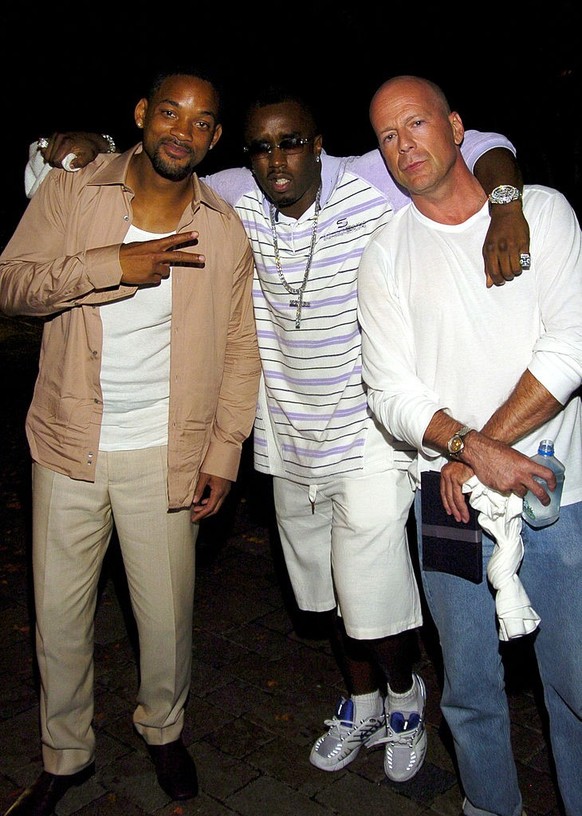 Will Smith, Sean P. Diddy Combs and Bruce Willis (Photo by KMazur/WireImage for InStyle Magazine)