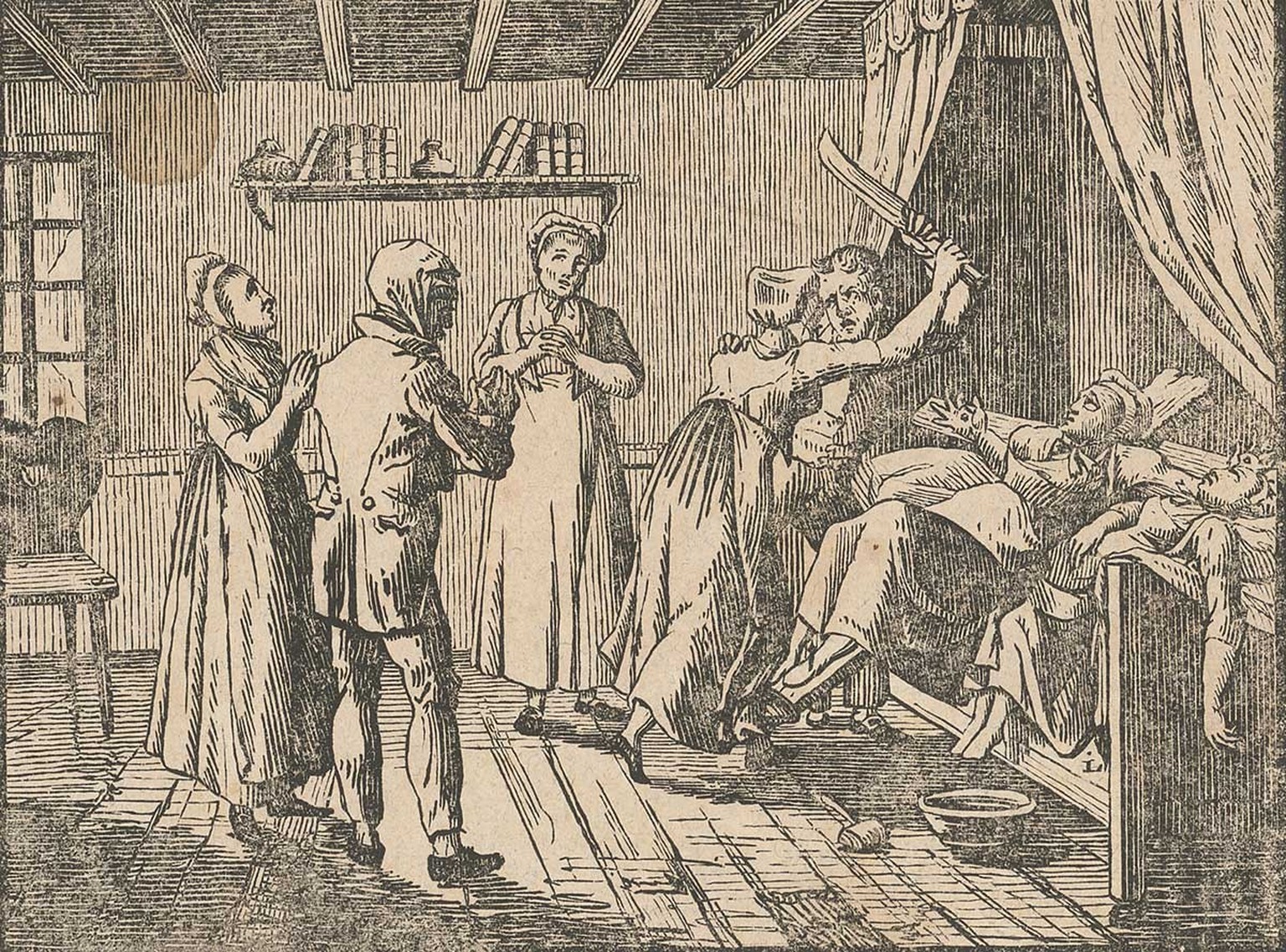 Illustration de l’hystérie qui s’empara de la famille Peter.
https://www.e-rara.ch/zuz/doi/10.3931/e-rara-46446