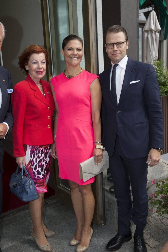 Secretary General Karin Ehnbom-Palmquist, Crown Princess Victoria , Prince Daniel Attendance of the International Swede of the Year Award rets Svensk i V�rlden 2014-08-20 c Charles Hammarsten / IBL Bi ...