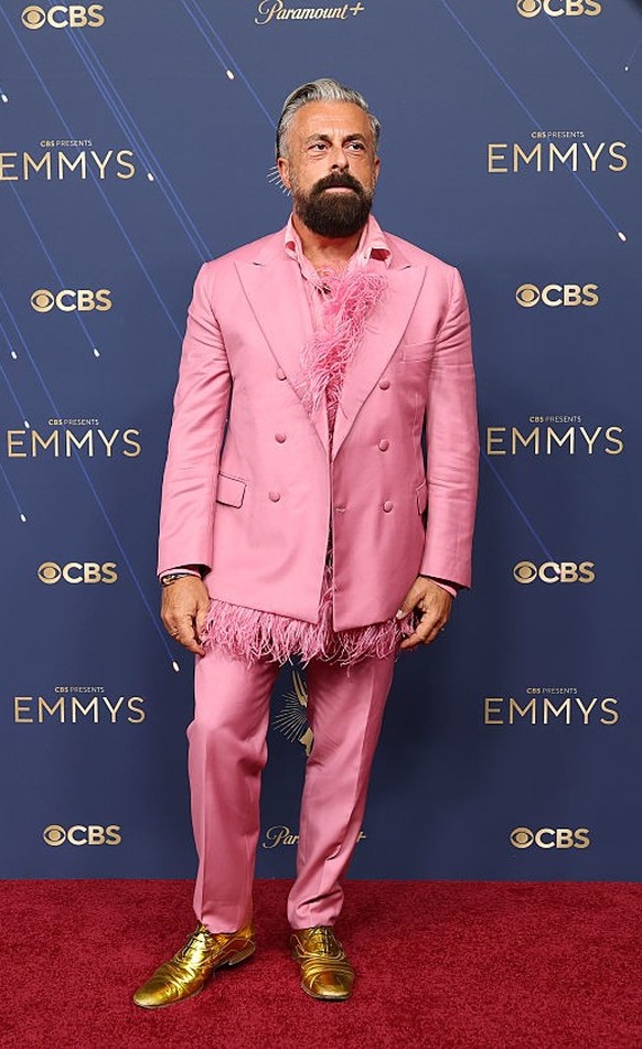 Los Angeles, CA September 14, 2025 Ildo Damiano arrives on the red carpet at the 77th Primetime Emmy Awards at the Peacock Theater in Los Angeles, CA, Sunday, Sept. 14, 2025. (Robert Gauthier / Los An ...