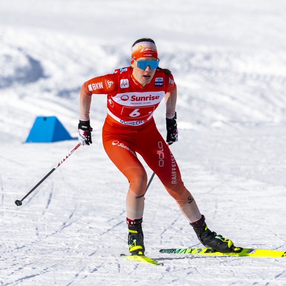 Nadja Kaelin (ici lors des courses de Goms) a obtenu une superbe 4e place dans le skiathlon olympique