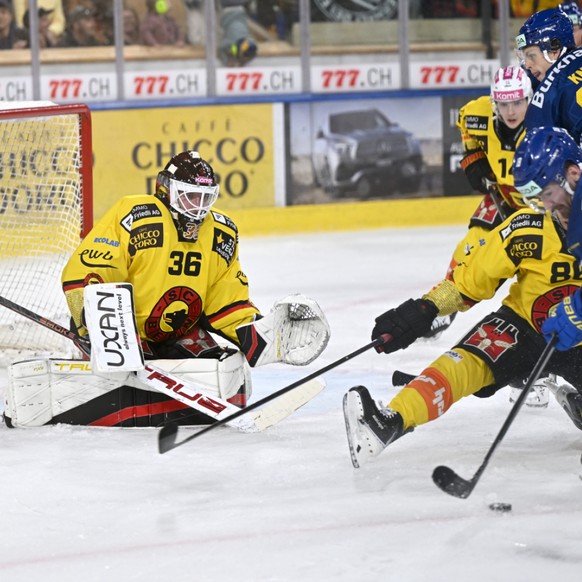 Zadina et Knak à l&#039;assaut du but bernois