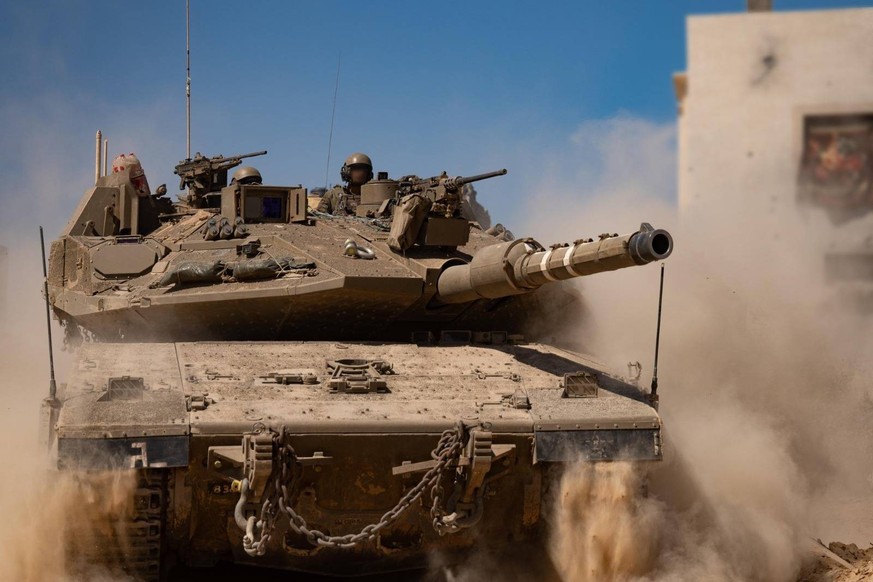 250517 -- JERUSALEM, May 17, 2025 -- This photo released on May 16, 2025 shows Israeli troops operating in the Gaza Strip. The Israeli military said on Friday it had stepped up its operations in the G ...