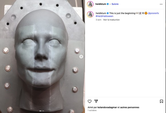 Heidi Klum lâche des indices sur son costume pour Halloween 2025.