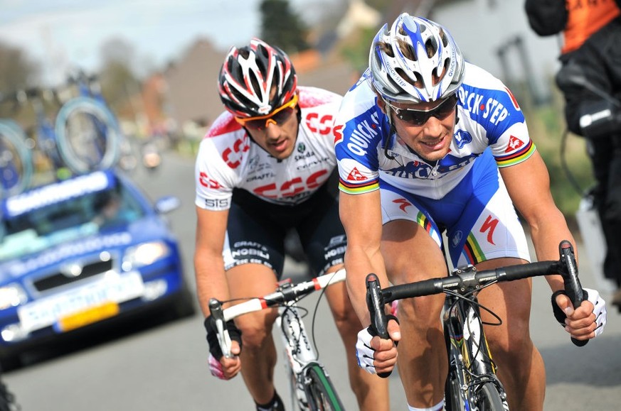 Cycling: 51E E3 Price - Harelbeke, Vlaanderen (Bel)Tom Boonen (Bel), Fabian Cancellara (Sui), Harelbeke - Harelbeke (203 Km)E3 Prix Prijs , (C)Tim De Waele (Photo by Tim De Waele/Getty Images)