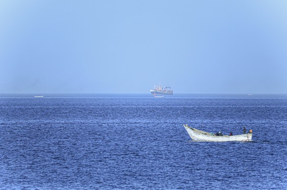 Fishermen are seen at sea in Nouadibou, Mauritania, Tuesday, Jan. 7, 2025. (AP Photo/Khaled Moulay)
Mauritania Migrant Education