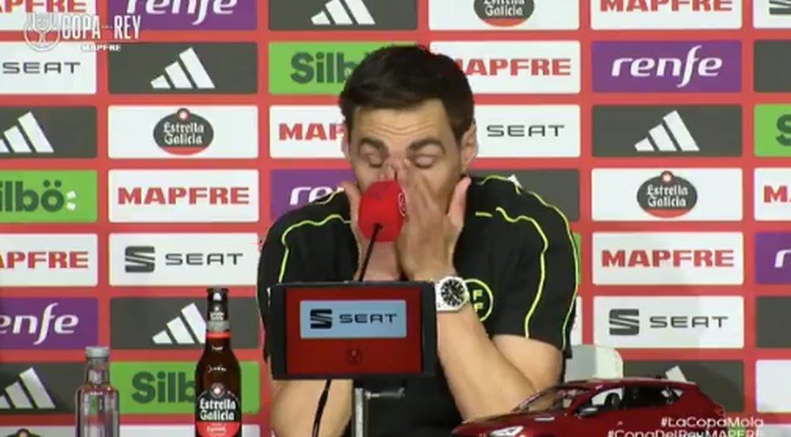 Ricardo de Burgos Bengoetxea avait craqué lors de la conférence de presse avant la finale de la dernière Coupe du Roi, en avril.