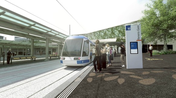 La gare des trams de Renens.