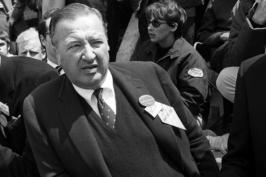 Henry Ford II, 24 Hours of Le Mans, Le Mans, 06 November 1967. Henry Ford II during the 1967 24 Hours of Le Mans. (Photo by Bernard Cahier/Getty Images)