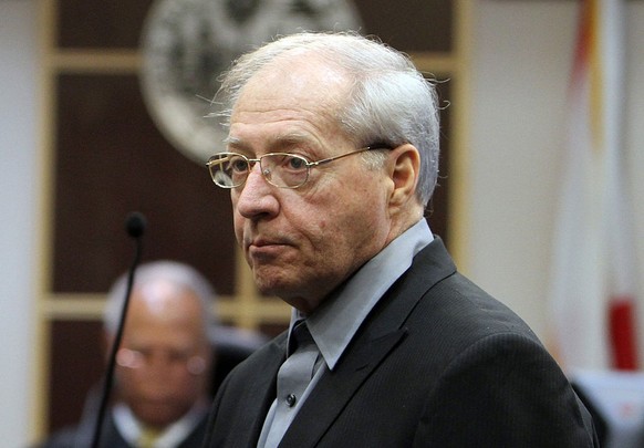 Jim Martin is shown in the courtroom after being found guilty of attempted murder in the stabbing and shooting of his former wife, professional boxer Christy Martin on Friday, April 27, 2012, in Orlan ...