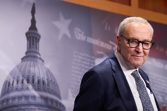 Senate Minority Leader Chuck Schumer, D-N.Y., attends a news conference about the government shutdown, Tuesday, Sept. 30, 2025, on Capitol Hill in Washington. (AP Photo/Jacquelyn Martin)
Chuck Schumer