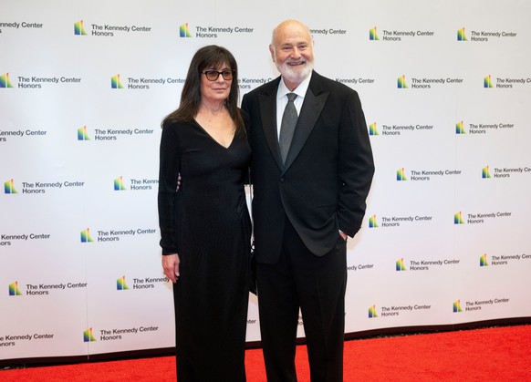 ADDITION ADDS MAIDEN NAME: FILE - Rob Reiner and Michele Singer Reiner arrive on the red carpet at the State Department for the Kennedy Center Honors gala dinner, Dec. 2, 2023, in Washington. (AP Phot ...