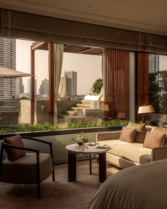 Les chambres au Capella à Bangkok commencent à 600 francs la nuit.