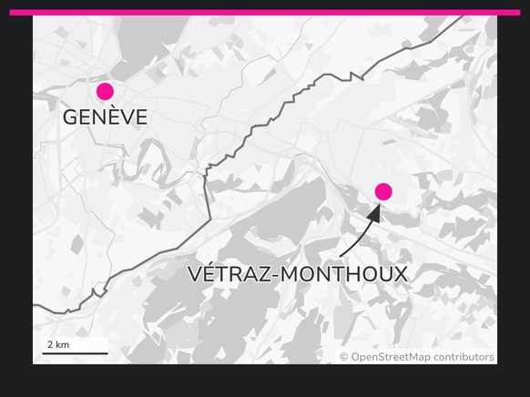 Vétra-Monthoux: carte de situation.