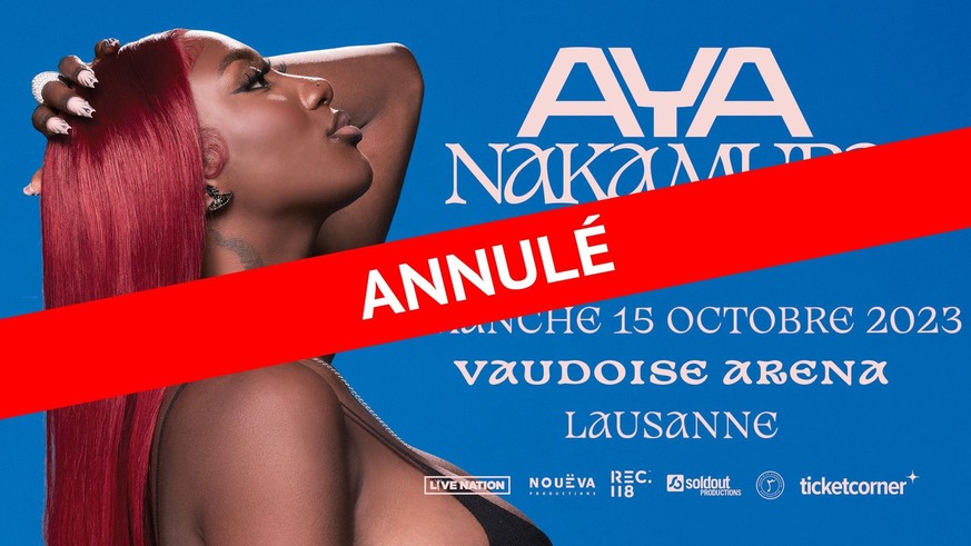 Aya Nakamura a annulé son concert à la Vaudoise Aréna.
