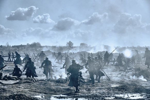 This image released by Netflix shows a scene from &quot;All Quiet on the Western Front.&quot; (Netflix via AP)
