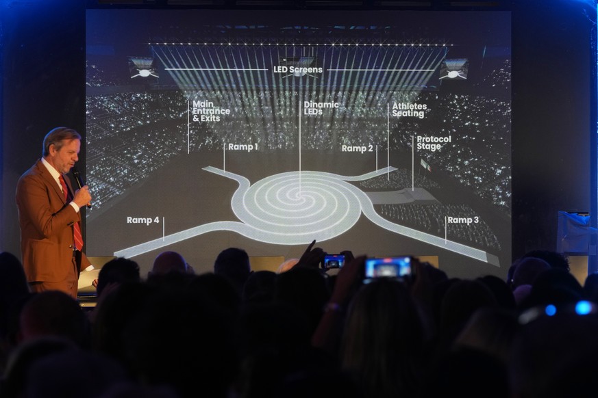 Creative Director Marco Balich attends the Organising Committee for the Olympic and Paralympic Winter Games 2026 press conference unveiling the concept of the opening ceremony of the Milano-Cortina Wi ...