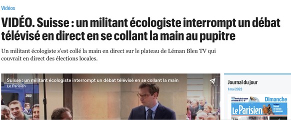 Le Parisien, à 15h, lundi 1er mai, avait publié un article sur l'incident.