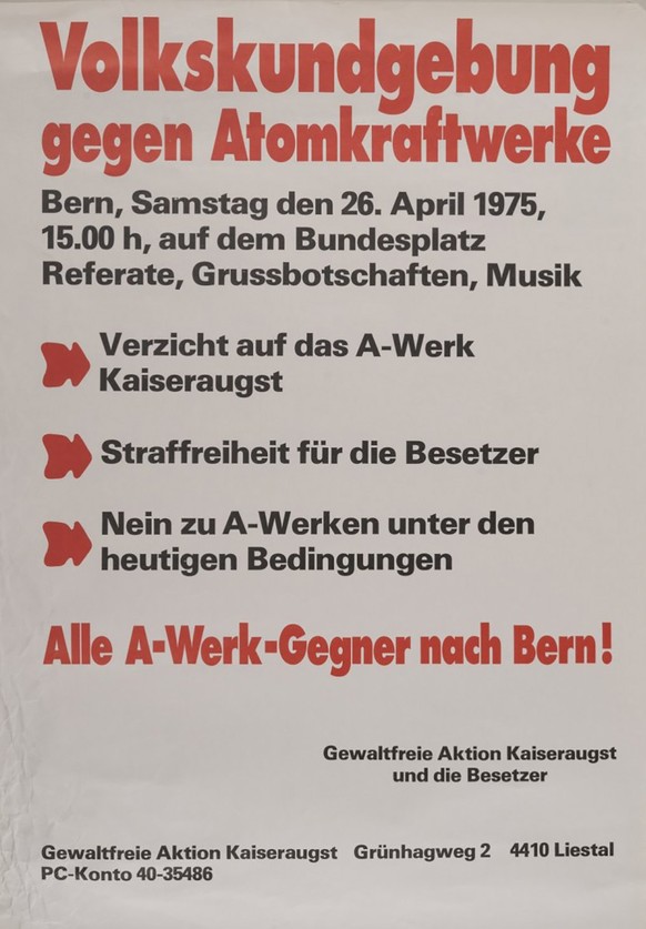 Appel à manifester à Berne le 26 avril 1975.
https://sammlung.nationalmuseum.ch/de/list/collection?detailID=100298009