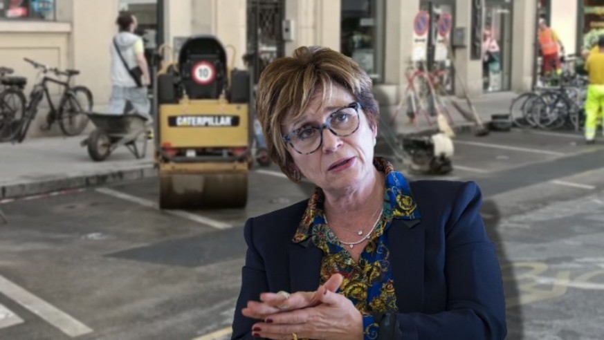 Genève: des activistes trouent une route et éclaboussent une élue verte