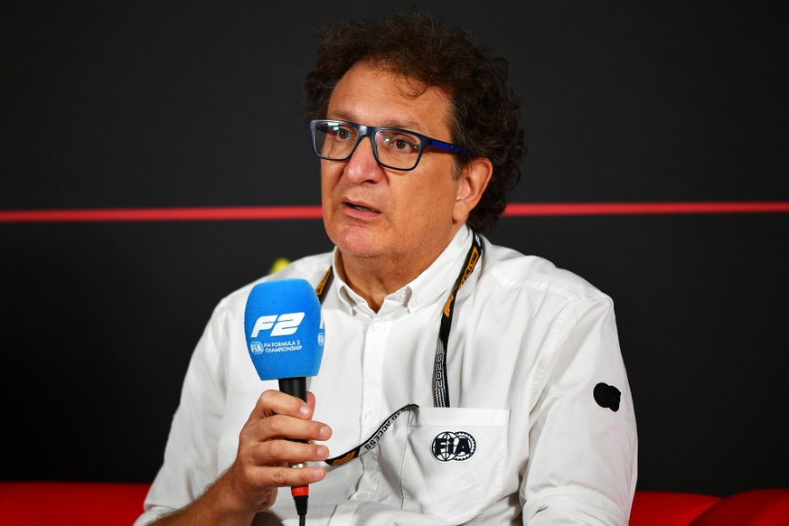 MONZA, ITALY - SEPTEMBER 05: Nikolas Tombazis, Director, FIA in the press conference during the Round 10 Monza Sprint race of the Formula 2 Championship at Autodromo Nazionale Monza on September 05, 2 ...