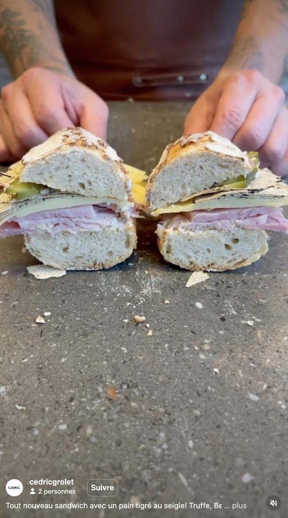 Le fameux sandwich jambon-beurre-truffe de Cédric Grolet.