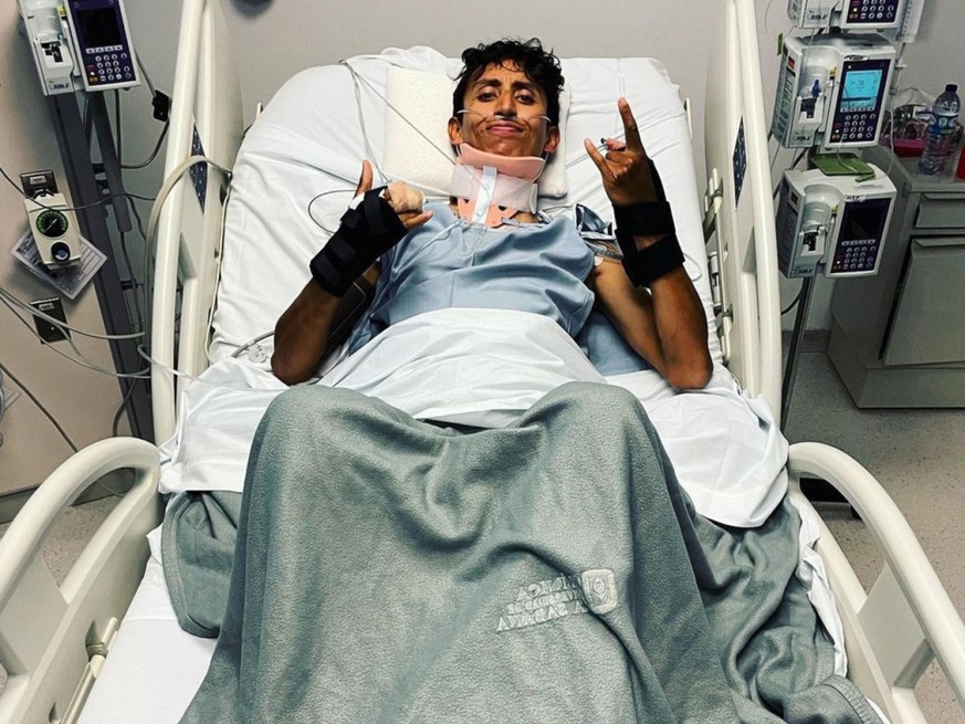 Egan Bernal sur son lit d&#039;h