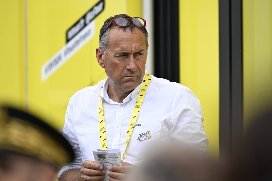 Tour de France 2024 - Stage 13 PAU, FRANCE - JULY 12 : Gouvenou Thierry FRA race director of ASO during stage 13 of the 111th edition of the Tour de France 2024 cycling race, a stage of 171 kms with s ...