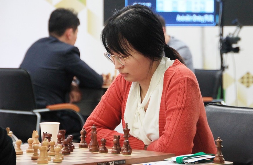 La Chinoise Ju Wenjun, championne du monde en titre d'échecs.