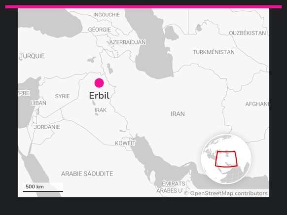 Carte d'Erbil.