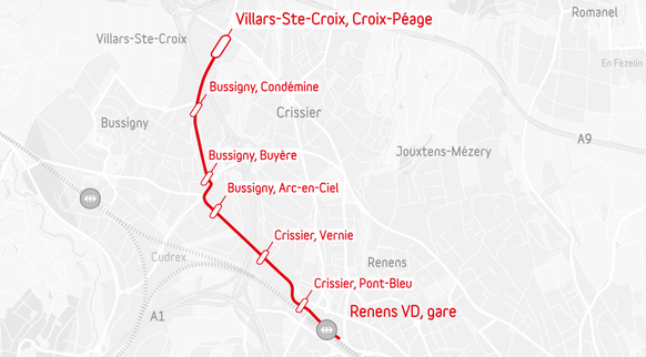 Feu vert pour le tram lausannois de Renens à Villars-Sainte-Croix