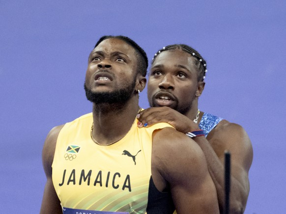 Kishane Thomspon (à gauche) a hâte de retrouver Noah Lyles