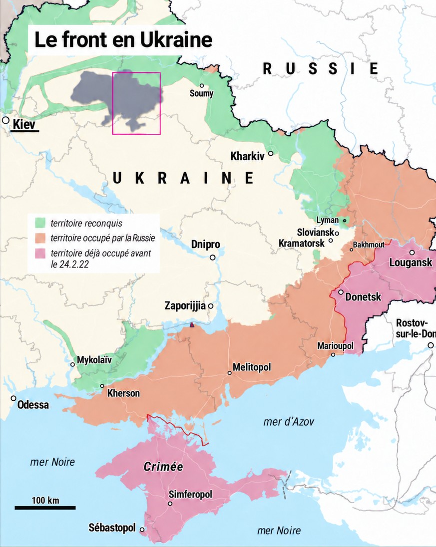 Selon plusieurs informations concordantes, les forces armées ukrainiennes sont parvenues à repousser l’avancée russe au nord de la ville de Lyman, dans la région de Donetsk.