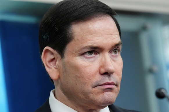 Secretary of State Marco Rubio listens to a reporter in the James Brady Press Briefing Room at the White House, Tuesday, May 5, 2026, in Washington. (AP Photo/Jacquelyn Martin)
Marco Rubio