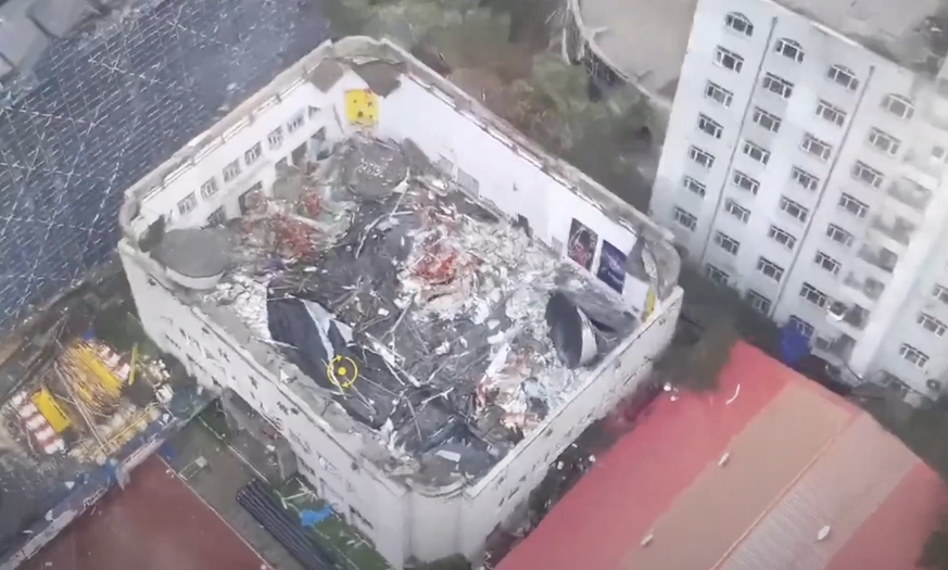 effondrement toit chine neuf morts accident