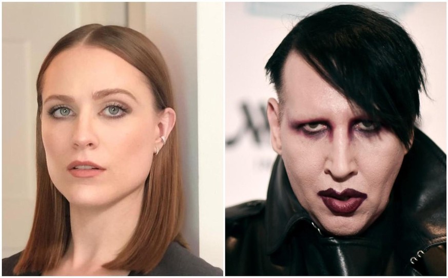 Evan Rachel Wood (à gauche) a accusé le chanteur Marilyn Manson (à droite) de l'avoir violée en profitant du tournage d'un de ses clips vidéo.