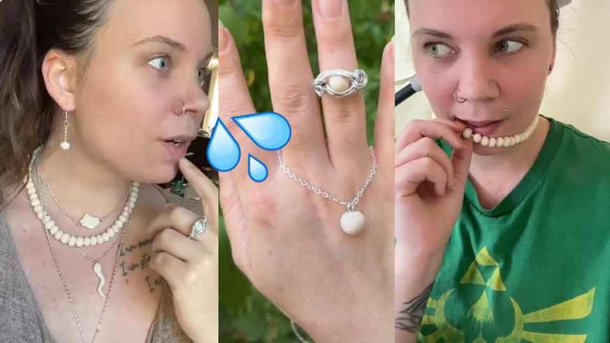 Sur TikTok, la Canadienne montre comment elle réalise des bijoux ou des bibelots à partir de différents matériaux.