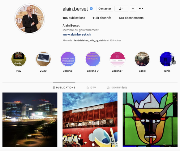 Alain Berset, star d&#039;Instagram
