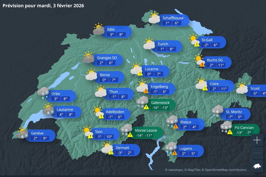 La tempête de foehn n'aura pas encore dit son dernier mot, et devrait se résorber mercredi dans la matinée.