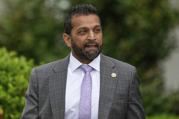FBI director Kash Patel arrives on the South Lawn of the White House before President Donald Trump and first lady Melania Trump participate in the White House Easter Egg Roll Monday, April 21, 2025, i ...