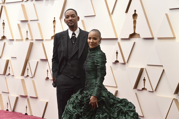 Will Smith, left, and Jada Pinkett Smith arrive at the Oscars on Sunday, March 27, 2022, at the Dolby Theatre in Los Angeles. (Photo by Jordan Strauss/Invision/AP)
Will Smith,Jada Pinkett Smith