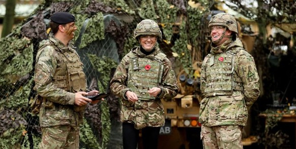 DEREHAM, ENGLAND - NOVEMBER 8: Catherine, Princess of Wales visits The Queen's Dragoon Guards Regiment for the first time as their Colonel in Chief on November 8, 2023 in Dereham, England. (Photo ...